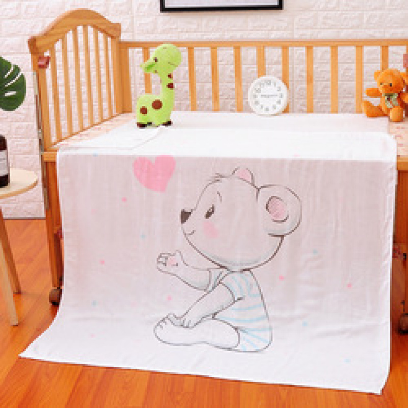 Hot sale multi-color optional Bamboo fiber double gauze 110*110 baby mileage blanket printing children blanket