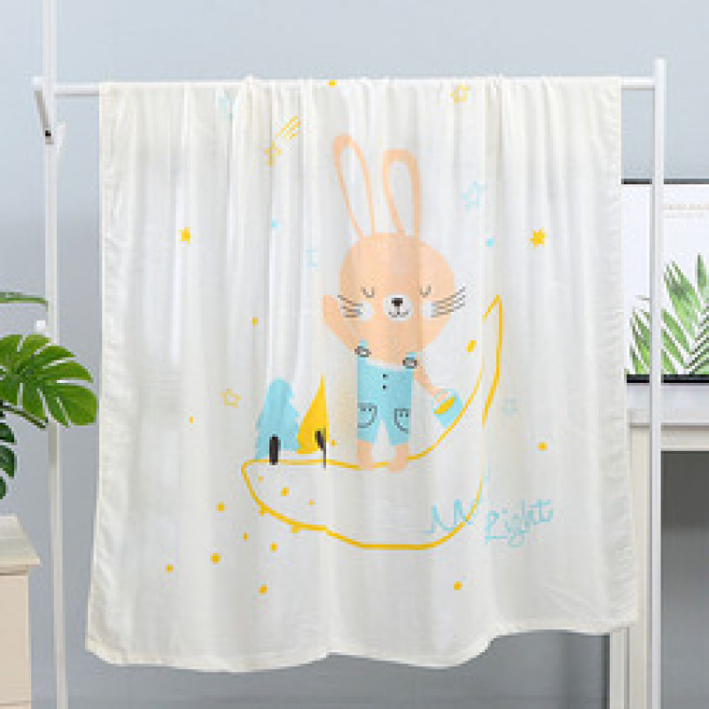 Hot sale multi-color optional Bamboo fiber double gauze 110*110 baby mileage blanket printing children blanket