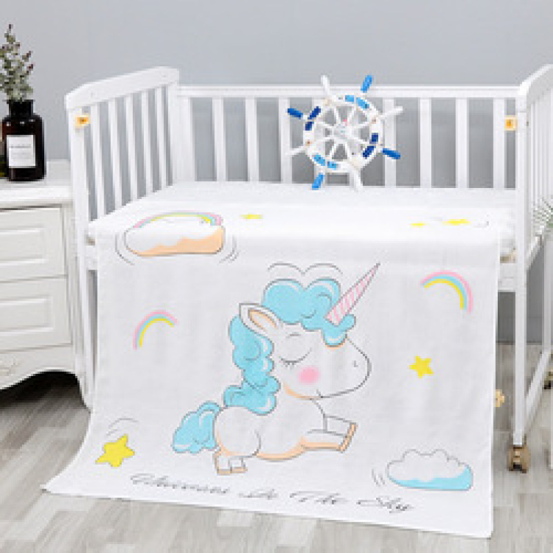 Hot sale multi-color optional Bamboo fiber double gauze 110*110 baby mileage blanket printing children blanket