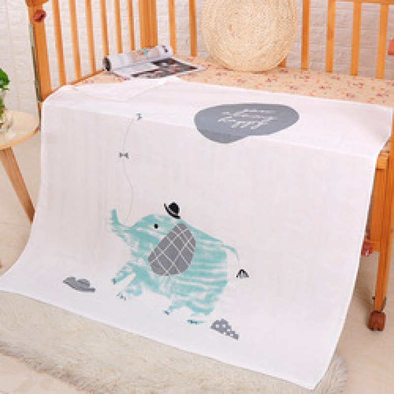 Hot sale multi-color optional Bamboo fiber double gauze 110*110 baby mileage blanket printing children blanket