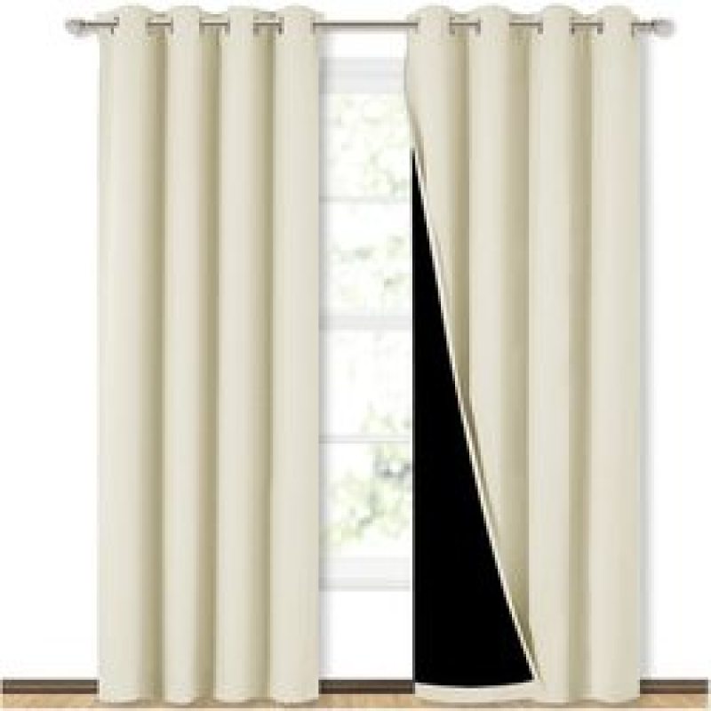 2 Panels Blackout Curtain For Living Room, Curtains for Bedroom Thick Blackout Windows Curtains#