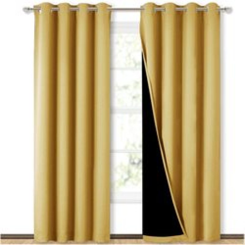 2 Panels Blackout Curtain For Living Room, Curtains for Bedroom Thick Blackout Windows Curtains#