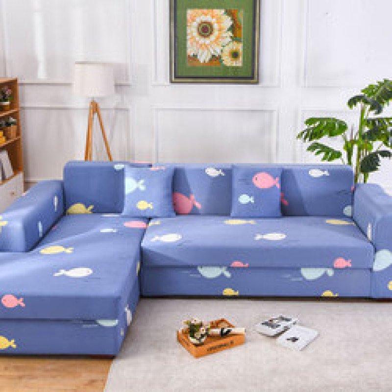 Anti Slip Sofa Cover L Shape Couch, New Products Printed L Shape Sofa Slip Covers/