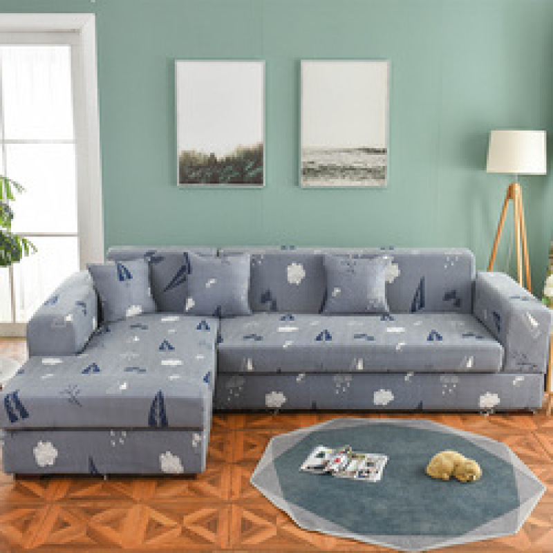 Anti Slip Sofa Cover L Shape Couch, New Products Printed L Shape Sofa Slip Covers/