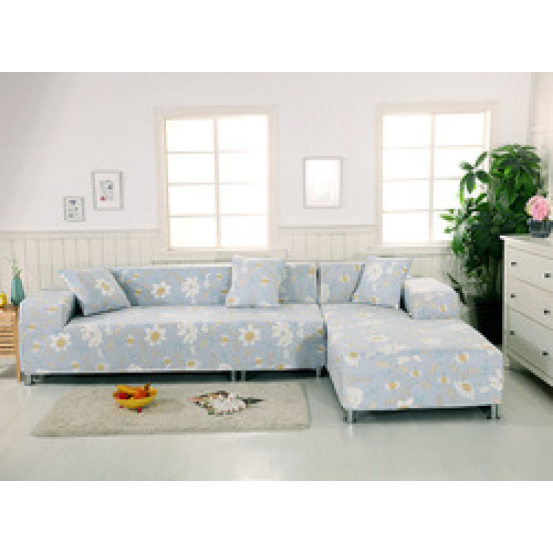 Anti Slip Sofa Cover L Shape Couch, New Products Printed L Shape Sofa Slip Covers/