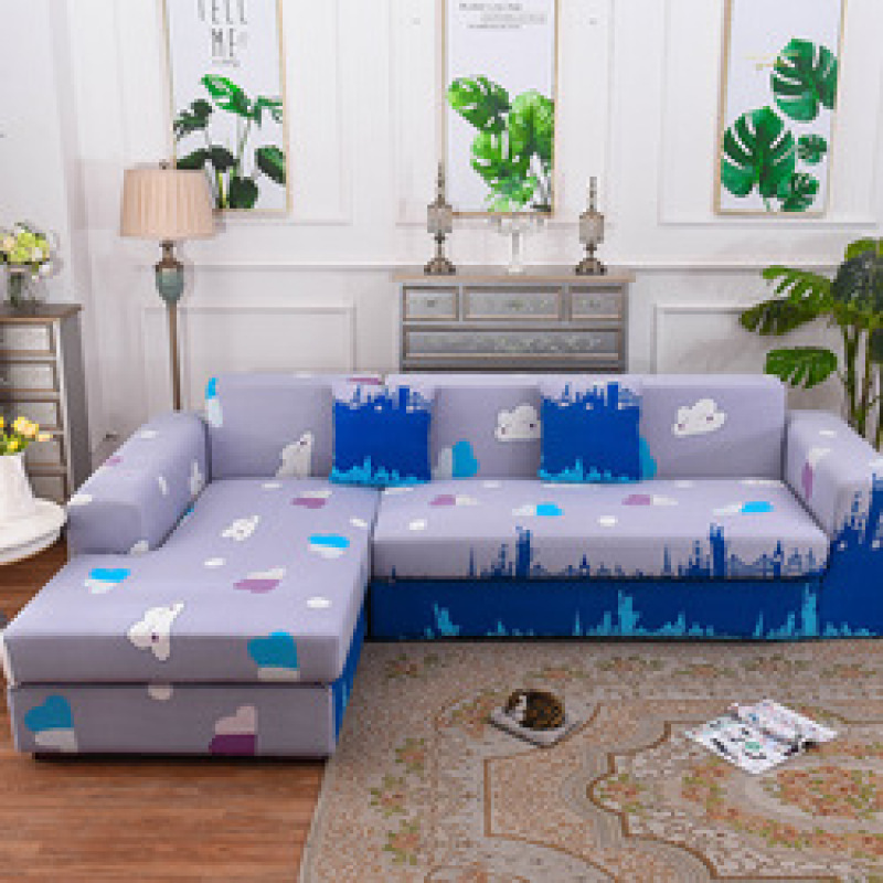 Anti Slip Sofa Cover L Shape Couch, New Products Printed L Shape Sofa Slip Covers/