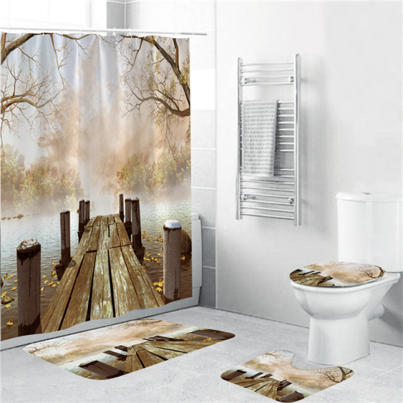 Fashion shower curtain, frog beach shower curtain/
