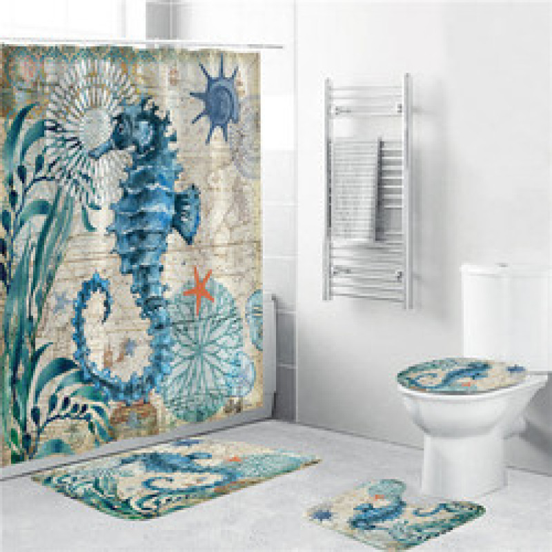 Fashion shower curtain, frog beach shower curtain/