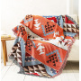 Europe Style Sofa Throw Blanket Cotton Thread Knitted Blanket With Tassel Geometry Bohemian Sofa Cover Bed Blanket Home Decor