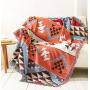 Europe Style Sofa Throw Blanket Cotton Thread Knitted Blanket With Tassel Geometry Bohemian Sofa Cover Bed Blanket Home Decor