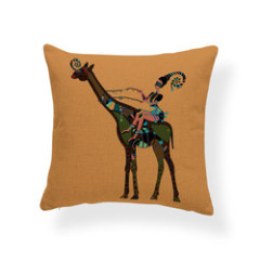 African Tribal Women Digital Print Throw Pillow Cases Waist Home Decor Cushion Cover, Sofa Office Seat Cushion Cover/