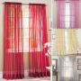 European Home Accessories Sheer Curtains With Attach Valance For Living Room, New Organza Elegant Window Curtain/