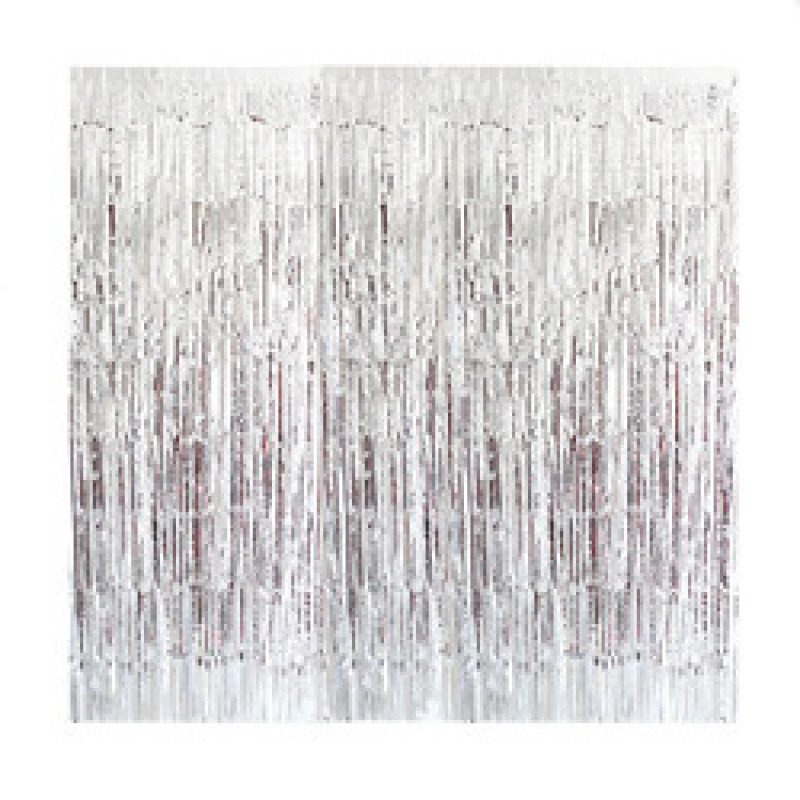 Backdrop Wedding Decor Photo Curtains 100% Polyester Bead Rope Flat Window European and American Style Grommet Floral