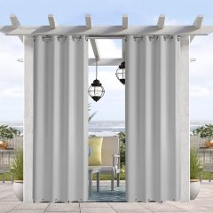 Block out the sunlight decoration outdoor curtain, wind doesnt blow them up green patio curtains outdoor #