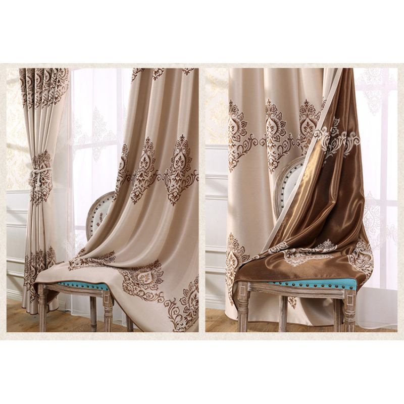 Textiles New Design 100% Polyester Fancy Office luxury Jacquard Curtain