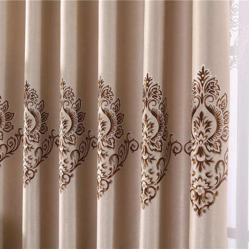 Textiles New Design 100% Polyester Fancy Office luxury Jacquard Curtain