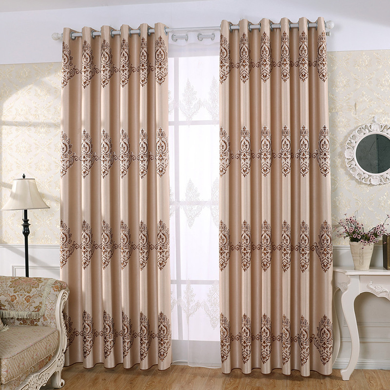 Textiles New Design 100% Polyester Fancy Office luxury Jacquard Curtain