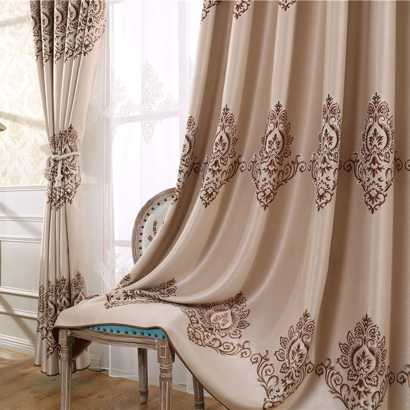 Textiles New Design 100% Polyester Fancy Office luxury Jacquard Curtain