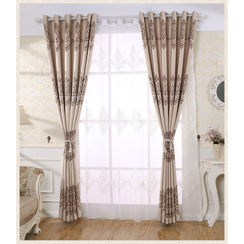Textiles New Design 100% Polyester Fancy Office luxury Jacquard Curtain