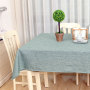 Custom Color cotton linen fabric solid color rectangular round Tablecloth for living room coffee table/