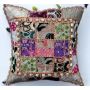 Indian Handmade Pillow With Tassel Shell Vintage Patchwork Cushion Cover 45x45cm,Cheap Cushion Cover/