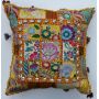 Indian Handmade Pillow With Tassel Shell Vintage Patchwork Cushion Cover 45x45cm,Cheap Cushion Cover/
