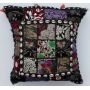 Indian Handmade Pillow With Tassel Shell Vintage Patchwork Cushion Cover 45x45cm,Cheap Cushion Cover/