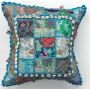 Indian Handmade Pillow With Tassel Shell Vintage Patchwork Cushion Cover 45x45cm,Cheap Cushion Cover/