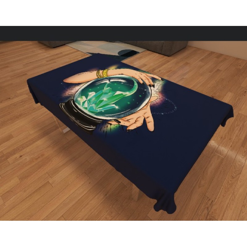 Anti-slip on the back rubber patch custom size Double layer Tarot finger crystal ball divination tablecloth Drop plastic cloth