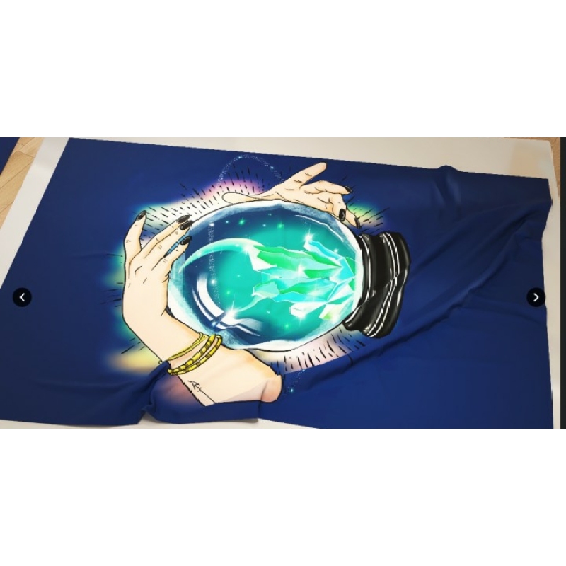 Anti-slip on the back rubber patch custom size Double layer Tarot finger crystal ball divination tablecloth Drop plastic cloth