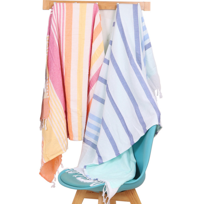 Tassels Turkish Beach Towel, Striped Tassels Turkish Beach Towel,  Turkish Beach Towel#