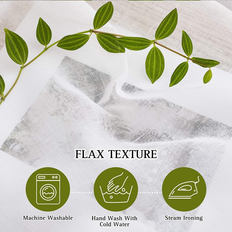 High-quality factory direct sales Linen curtain , bedroom wave window balcony gauze curtain #