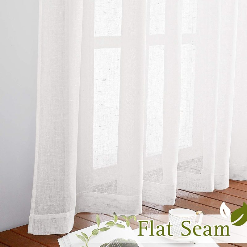 High-quality factory direct sales Linen curtain , bedroom wave window balcony gauze curtain #