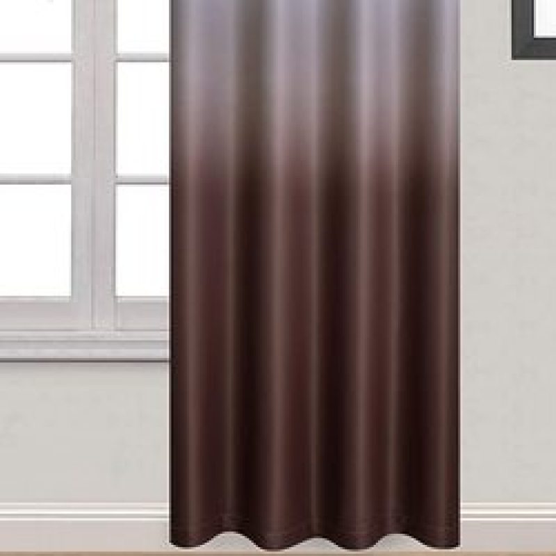 Wholesale Black and White Darkening Gradient Color Symmetrical Ombre Bedroom Grommet Curtains, Cheap Polyester Blackout Curtain/