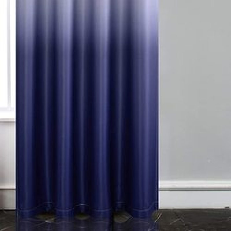 Wholesale Black and White Darkening Gradient Color Symmetrical Ombre Bedroom Grommet Curtains, Cheap Polyester Blackout Curtain/