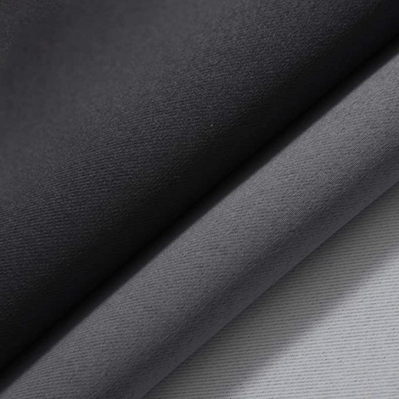 Wholesale Black and White Darkening Gradient Color Symmetrical Ombre Bedroom Grommet Curtains, Cheap Polyester Blackout Curtain/