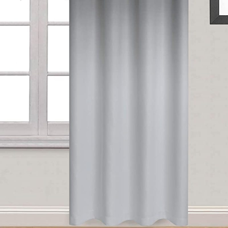 Wholesale Black and White Darkening Gradient Color Symmetrical Ombre Bedroom Grommet Curtains, Cheap Polyester Blackout Curtain/