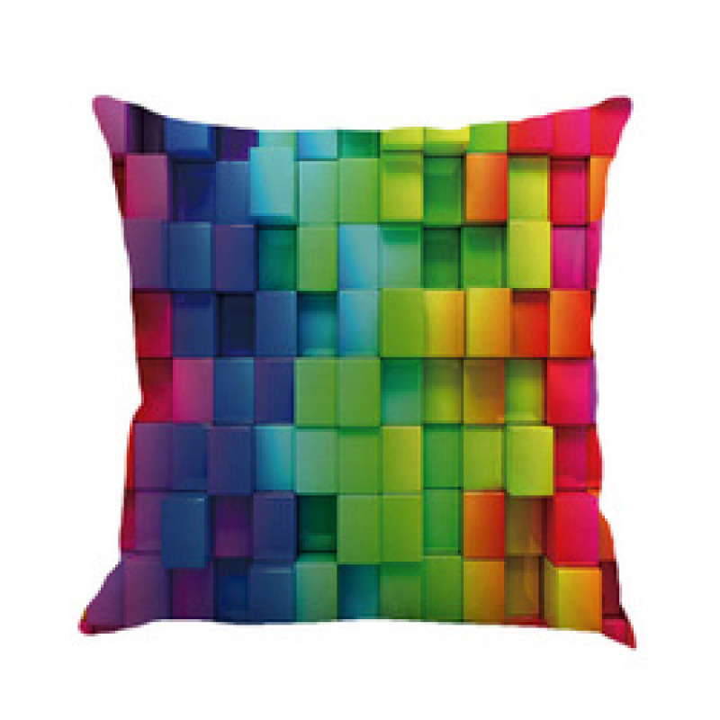 Colorful Cushion Covers Abstract Crayon Throw Pillow Case Cover Set of 4 (Colorful) for Sofa Car Cousion Bed