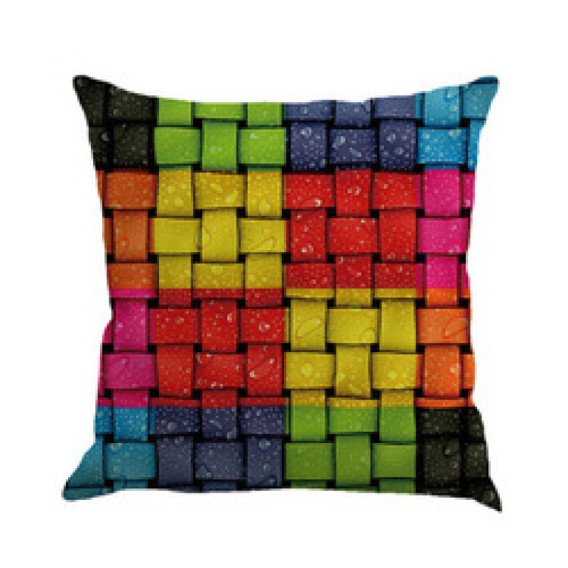Colorful Cushion Covers Abstract Crayon Throw Pillow Case Cover Set of 4 (Colorful) for Sofa Car Cousion Bed