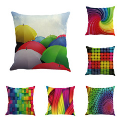 Colorful Cushion Covers Abstract Crayon Throw Pillow Case Cover Set of 4 (Colorful) for Sofa Car Cousion Bed