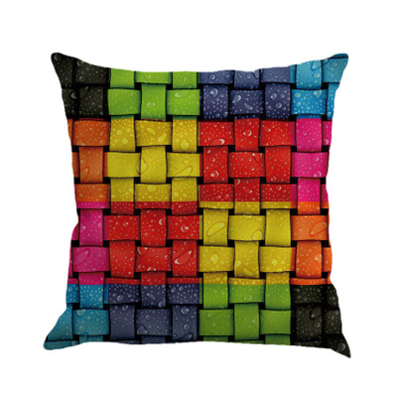 Colorful Cushion Covers Abstract Crayon Throw Pillow Case Cover Set of 4 (Colorful) for Sofa Car Cousion Bed