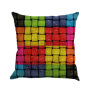 Colorful Cushion Covers Abstract Crayon Throw Pillow Case Cover Set of 4 (Colorful) for Sofa Car Cousion Bed