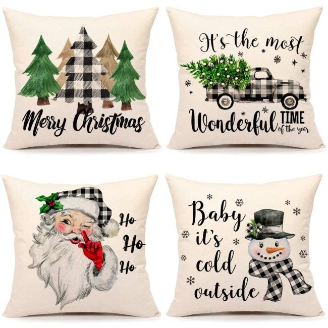 Christmas Cushion Cover Merry Christmas Decor for Home 2021 New Designs Pillowcase/