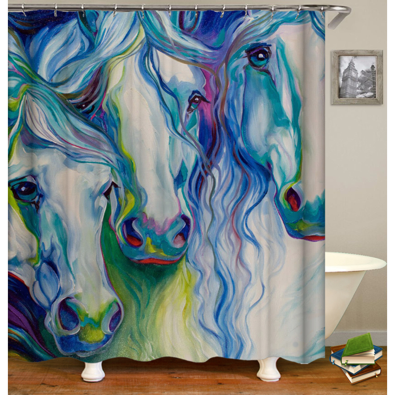 cheap customer print New Game Style bathroom shower curtain sets for bathroom used with rugs and hooks for boys/