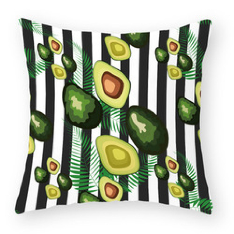 High Quality Cute Avocado Pattern Nordic Seat Cushion Cover, Customized Decorative Sofa Chair Cafe Cushion Covers/