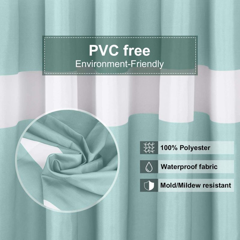Hotel Bathroom Waterproof Shower Curtain, Striped shower curtain