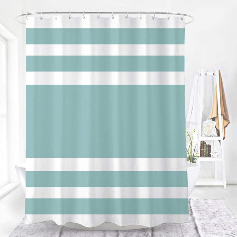 Hotel Bathroom Waterproof Shower Curtain, Striped shower curtain