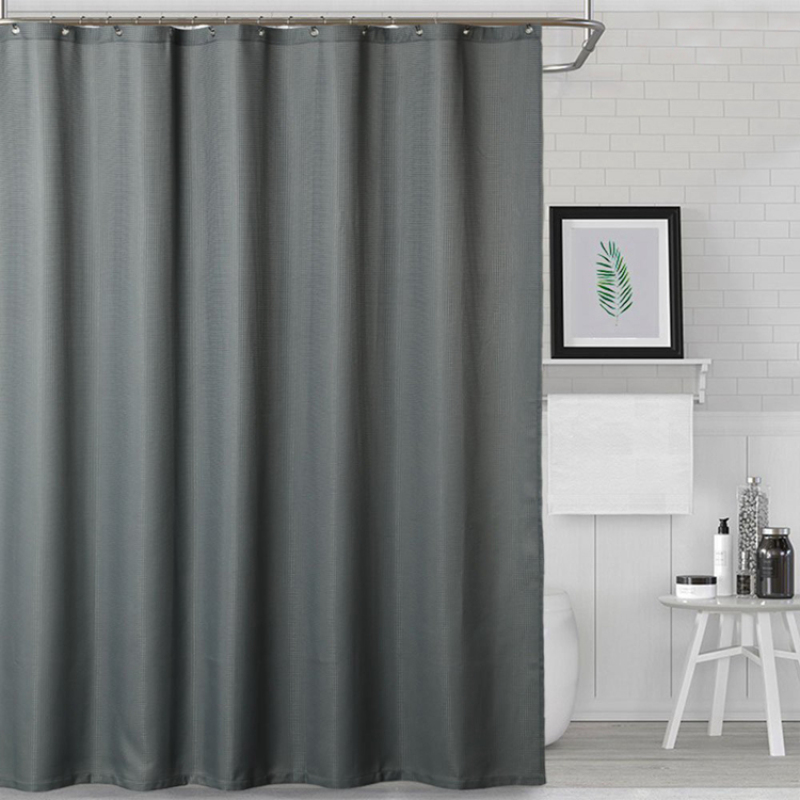 Better Design Mildew Resistant Waffle Weave Fabric Shower Curtain