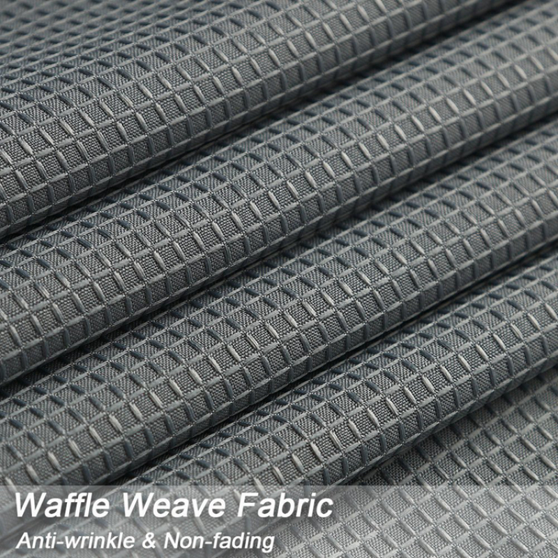 Better Design Mildew Resistant Waffle Weave Fabric Shower Curtain