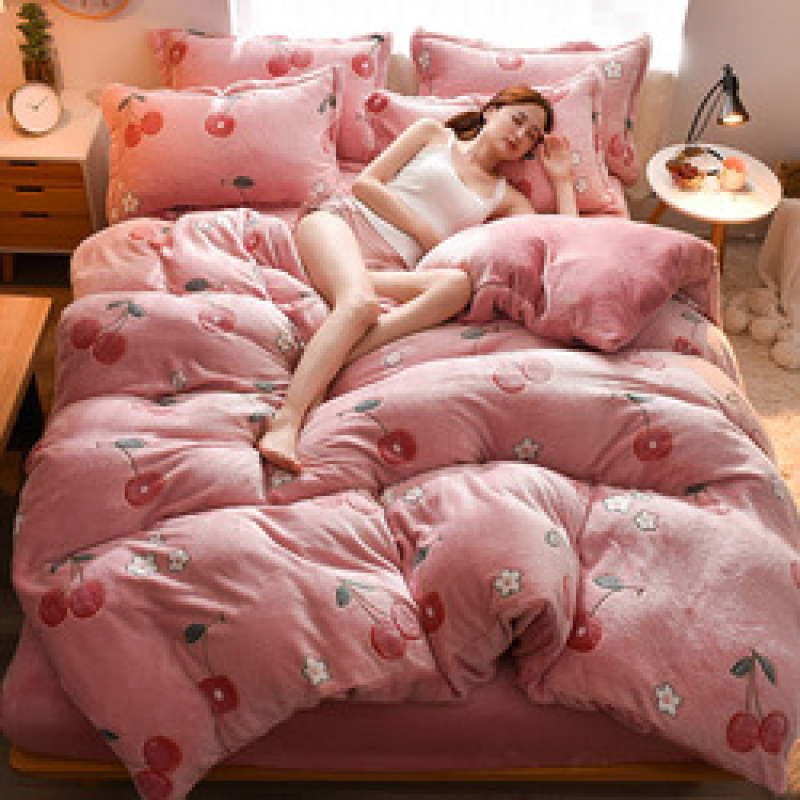 Wholesale Children Bedding Sheet Set, 4 Pcs Printed Cotton Bedding Sets